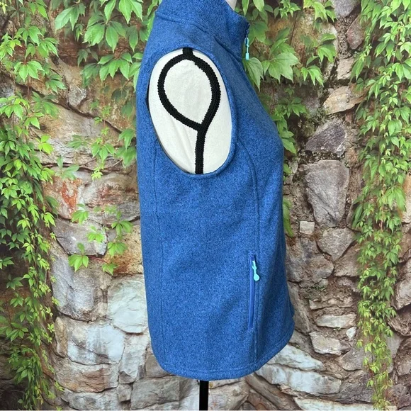 VINEYARD VINES Blue Sleeveless Zip Front Fleece Vest, S - Picture 10 of 12